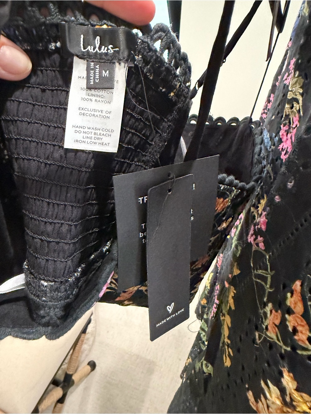 Floral Lace Midi Skirt in Black - Picture 9 of 10